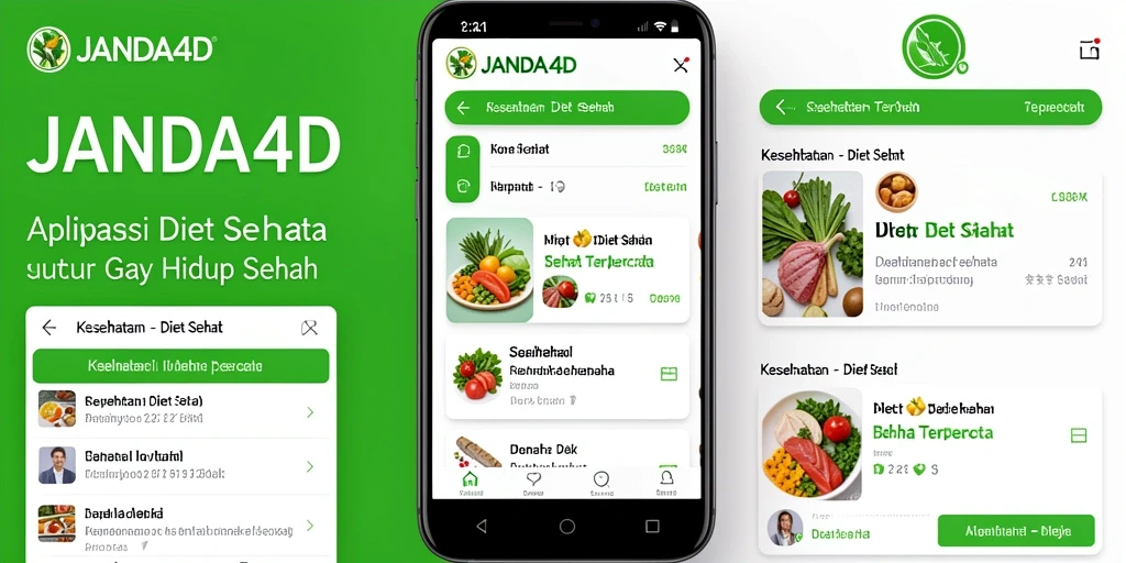 Antarmuka pengguna JANDA4D yang sederhana dan fungsional untuk diet sehat.