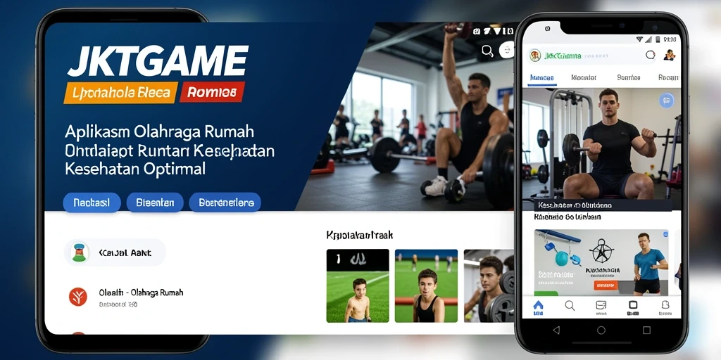 Antarmuka JKTGAME yang intuitif dan mudah digunakan untuk olahraga rumah.