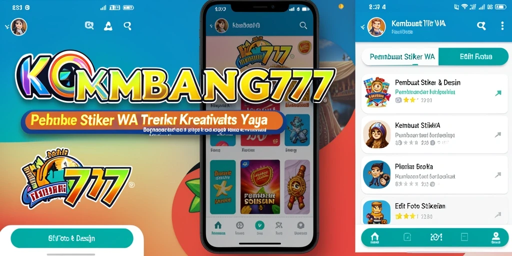 Tampilan antarmuka KEMBANG777 saat membuat stiker dengan mudah.