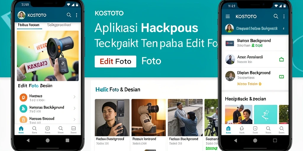 Antarmuka KOSTOTO untuk menghapus background dengan mudah.