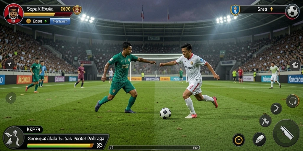 Tampilan antarmuka KPK79 yang menarik untuk penggemar sepak bola.