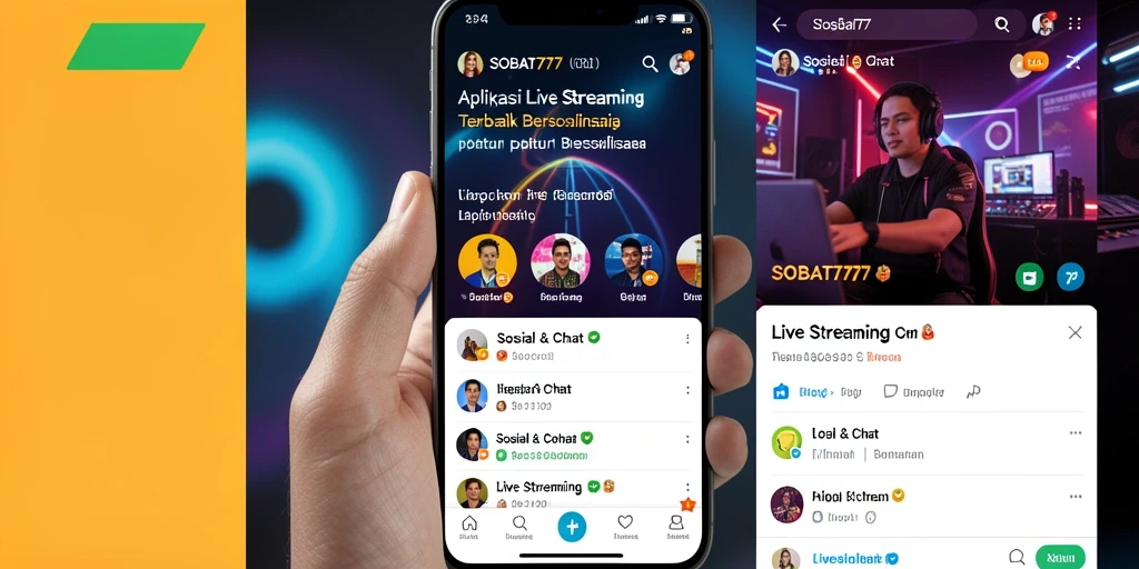 Tampilan antarmuka SOBAT777 yang modern dan menarik saat Live Streaming.