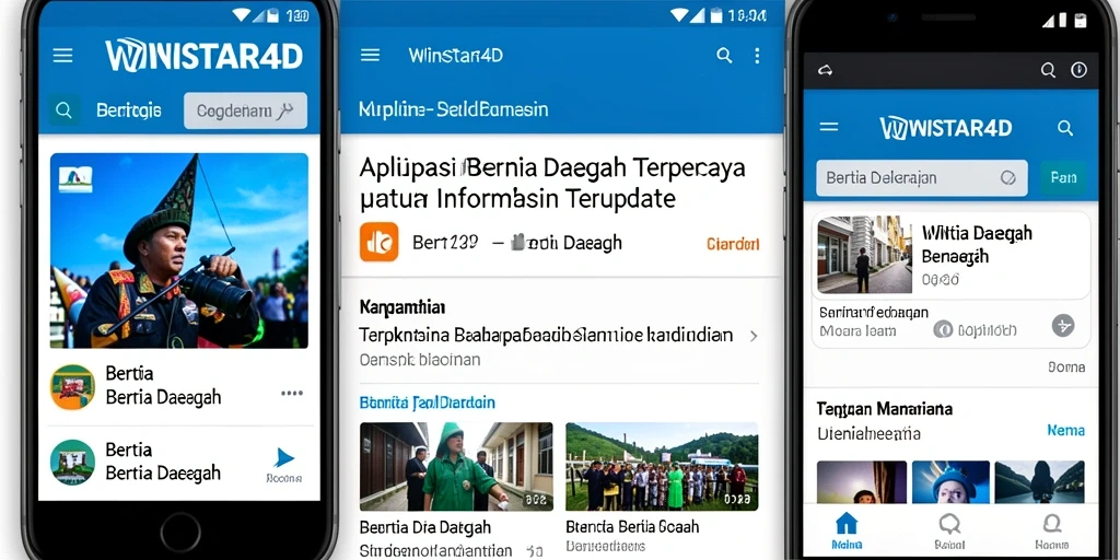 Tampilan antarmuka aplikasi WINSTAR4D yang sederhana dan informatif.